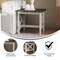 Flash Furniture Square 21.75 W, 21.75 L, Rubberwood (Parawood), Acacia Gray Top/Rustic White Frame LFS-4002-GRYWHT-GG - alternate 8